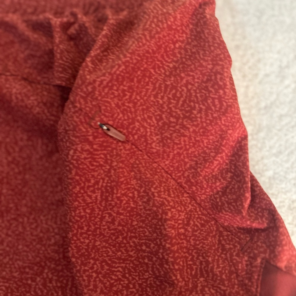 Athleta Mesh Racer Run Shorts Rust Red Speckled Size M - Picture 7 of 10